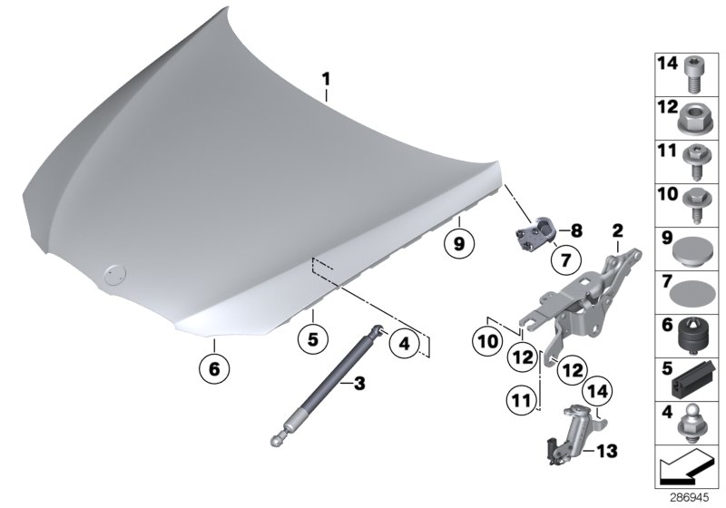 BMW 51 23 7 129 190 - Amortizor capota parts5.com