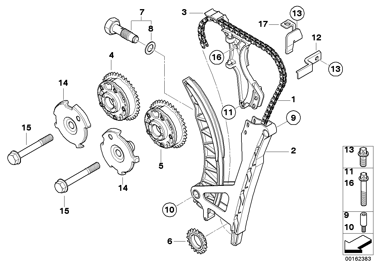 BMW 11 31 7 505 608 - Σετ καδένας χρονισμού parts5.com