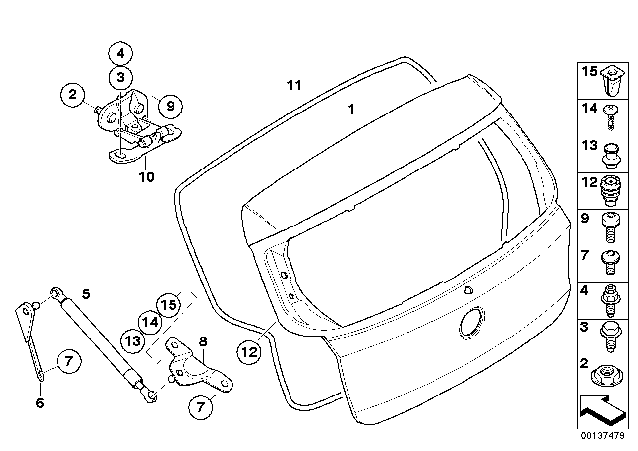 BMW 51247060622 - Muelle neumático, maletero / compartimento de carga parts5.com