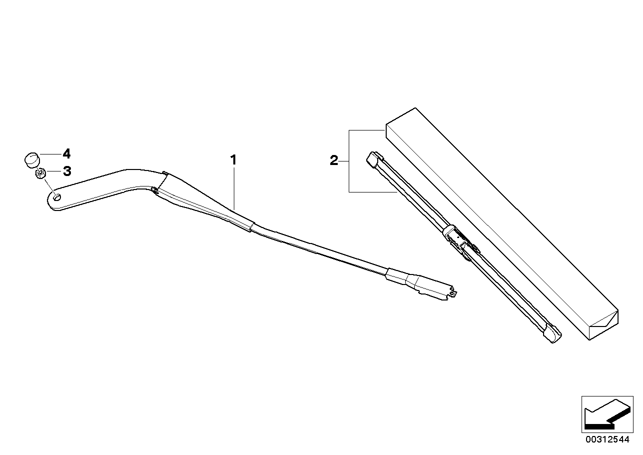 BMW 61 61 0 420 549 - Balai d'essuie-glace parts5.com