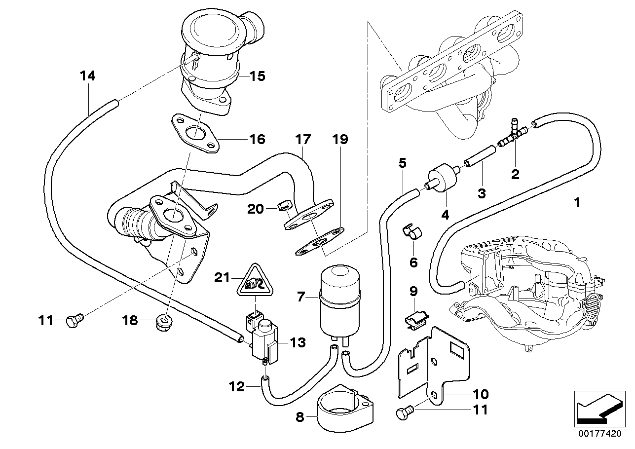 BMW 11721435367 - Junta, bomba de vacío parts5.com