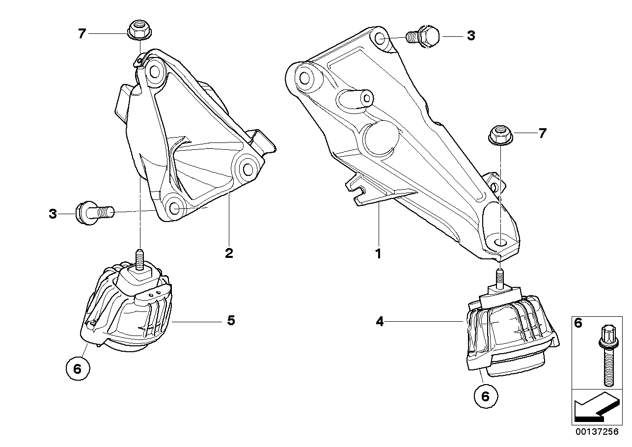 BMW 22 11 6 768 853 - Soporte, motor parts5.com