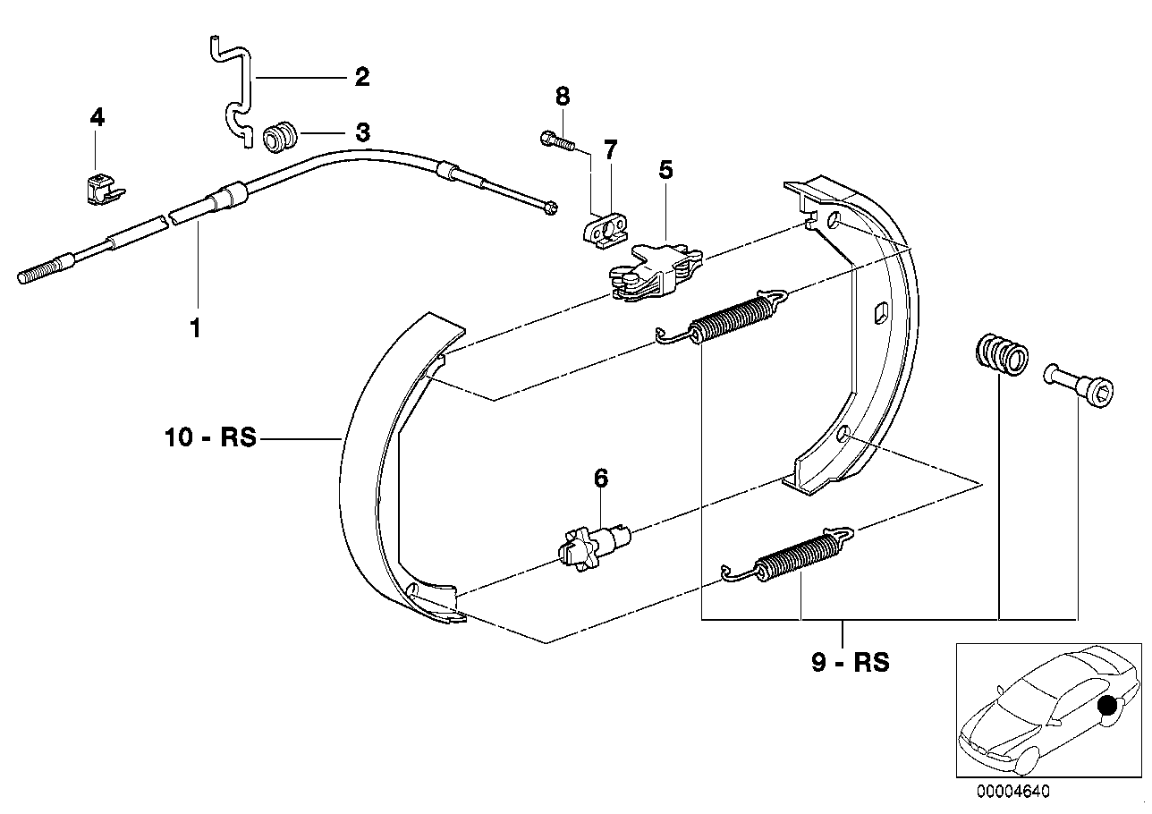 BMW 34410304724 - Accessory Kit, parking brake shoes parts5.com