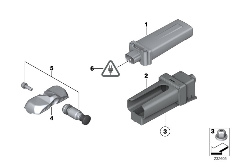 Mini 36 10 6 874 830 - Snímač pre kontrolu tlaku v pneumatike parts5.com