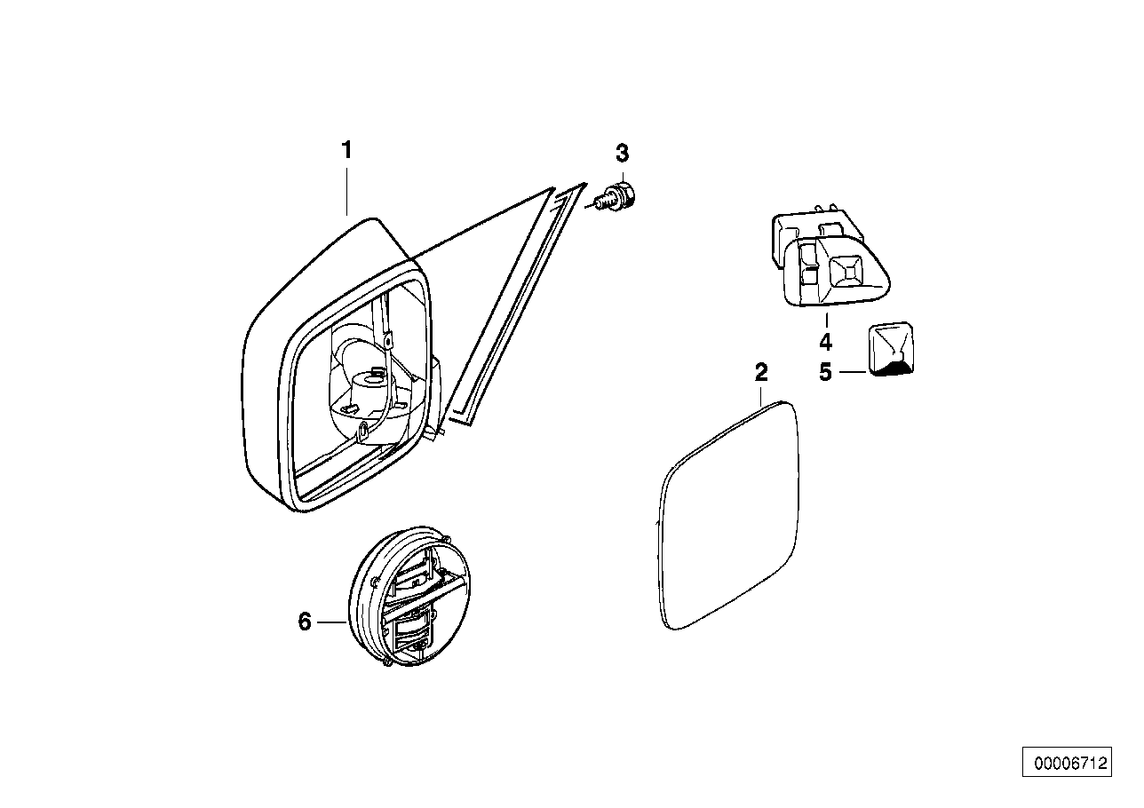 BMW 51168119711 - Outside Mirror parts5.com