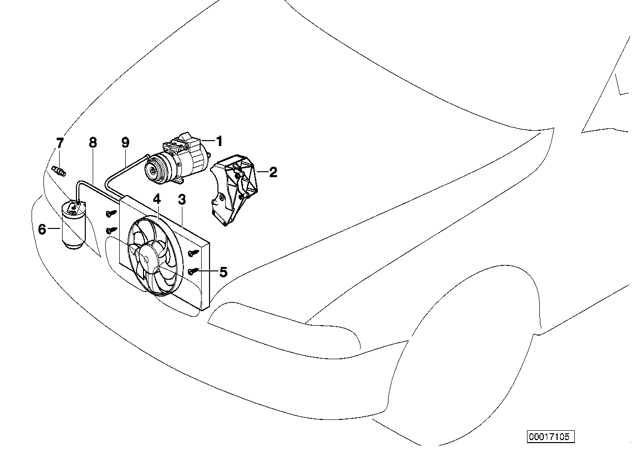 BMW 64 52 8 371 021 - Kompresor, klimatyzacja parts5.com