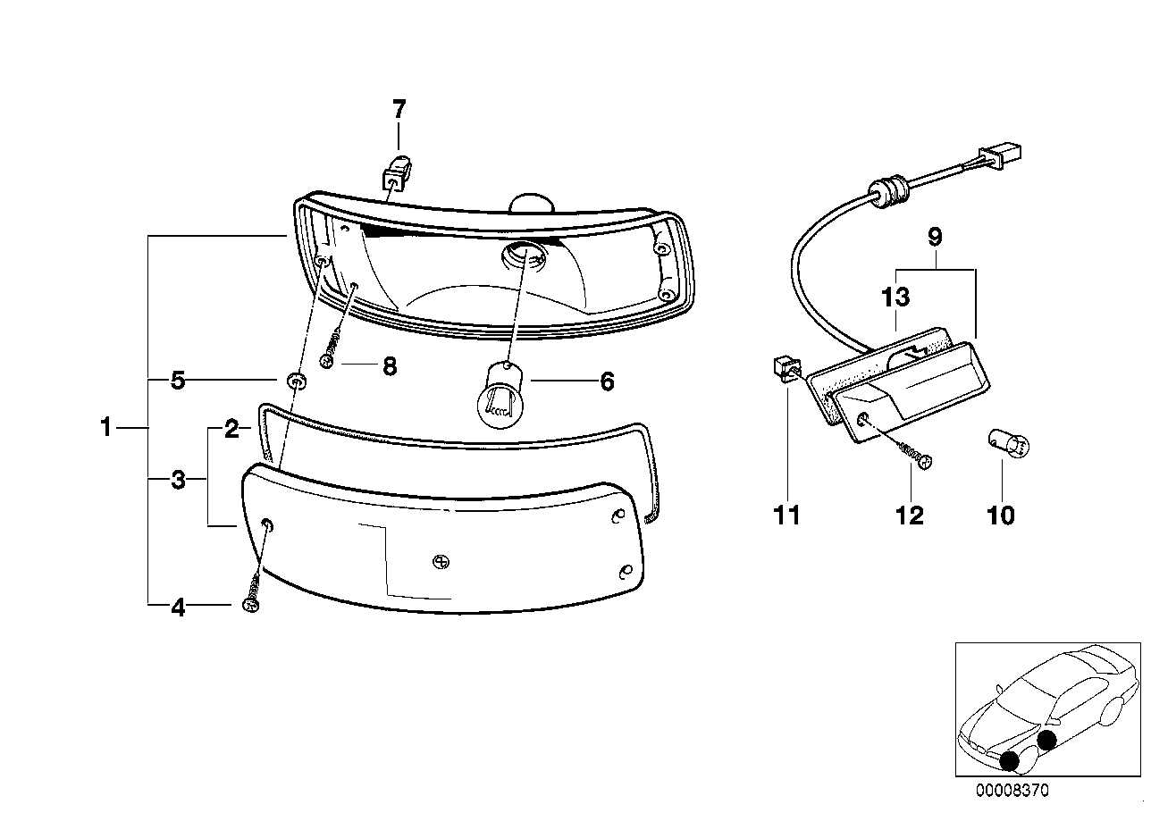 BMW (BRILLIANCE) 07 11 9 978 373 - Bulb, reading light parts5.com