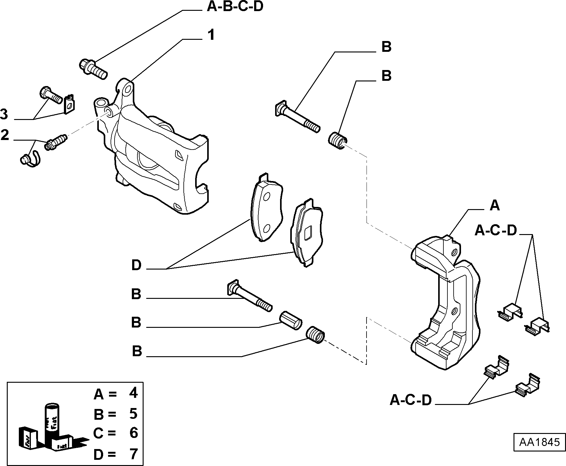 Lancia 77365026 - Komplet kočnih obloga, disk kočnica parts5.com