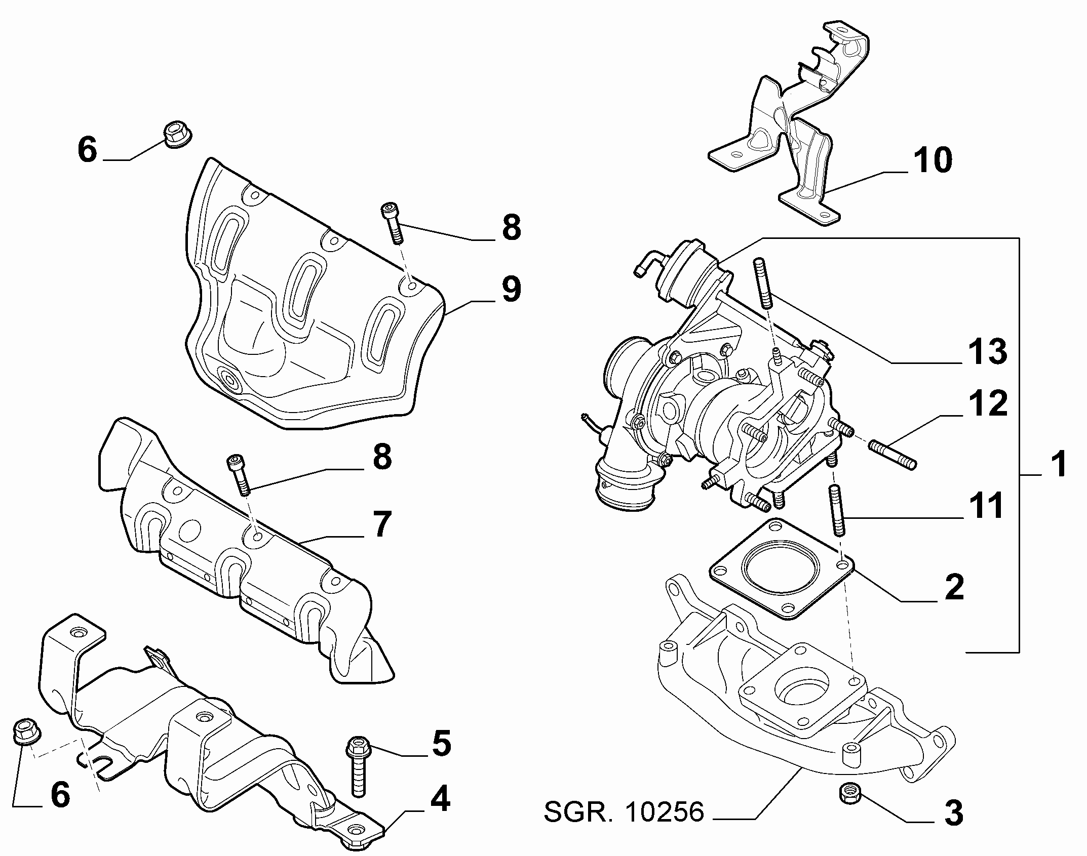 FIAT 55224615 - Garnitura etans., compresor parts5.com