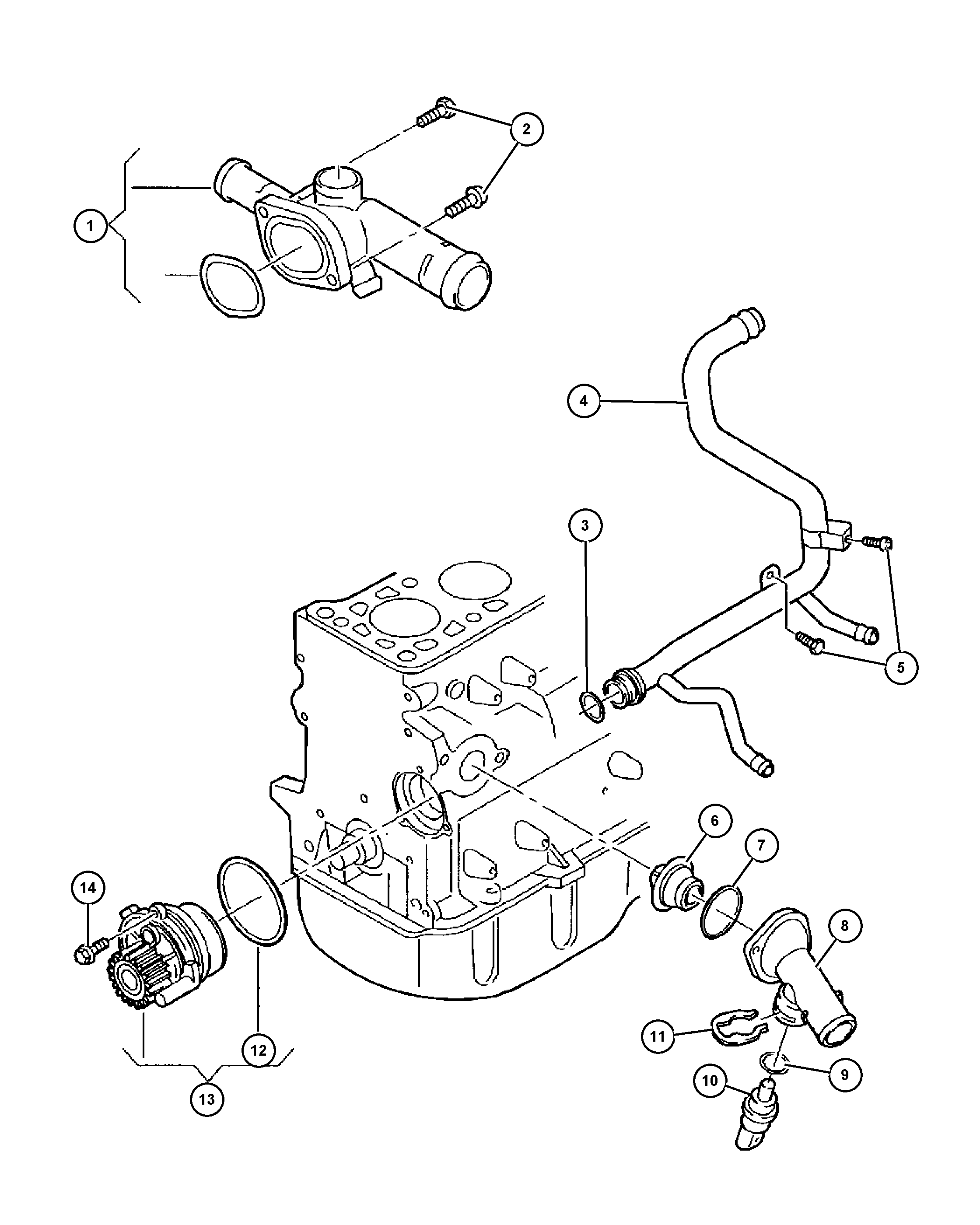 Jeep 68000 693AB - Vesipumppu parts5.com