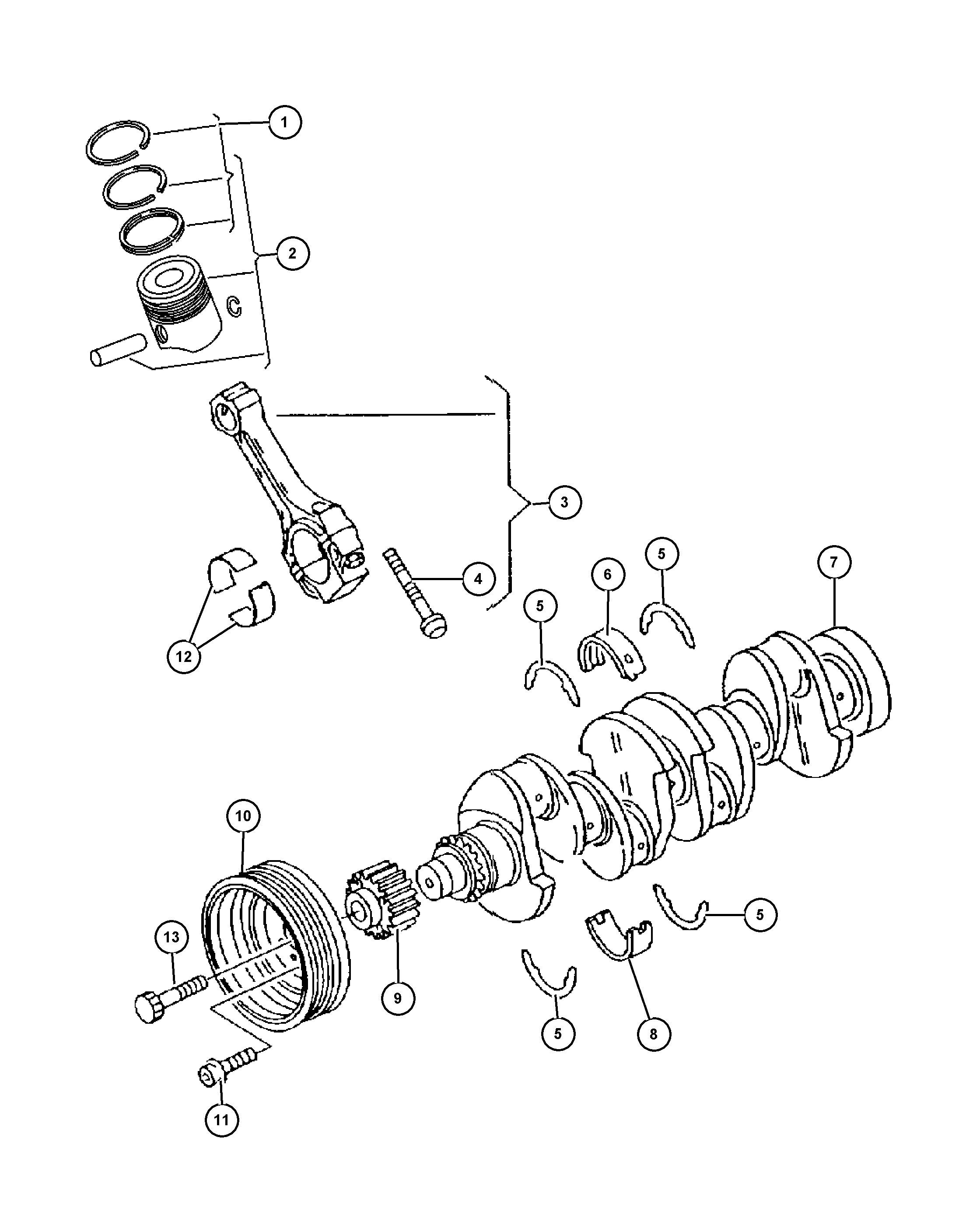 Dodge 68001 304AA - Belt Pulley, crankshaft parts5.com