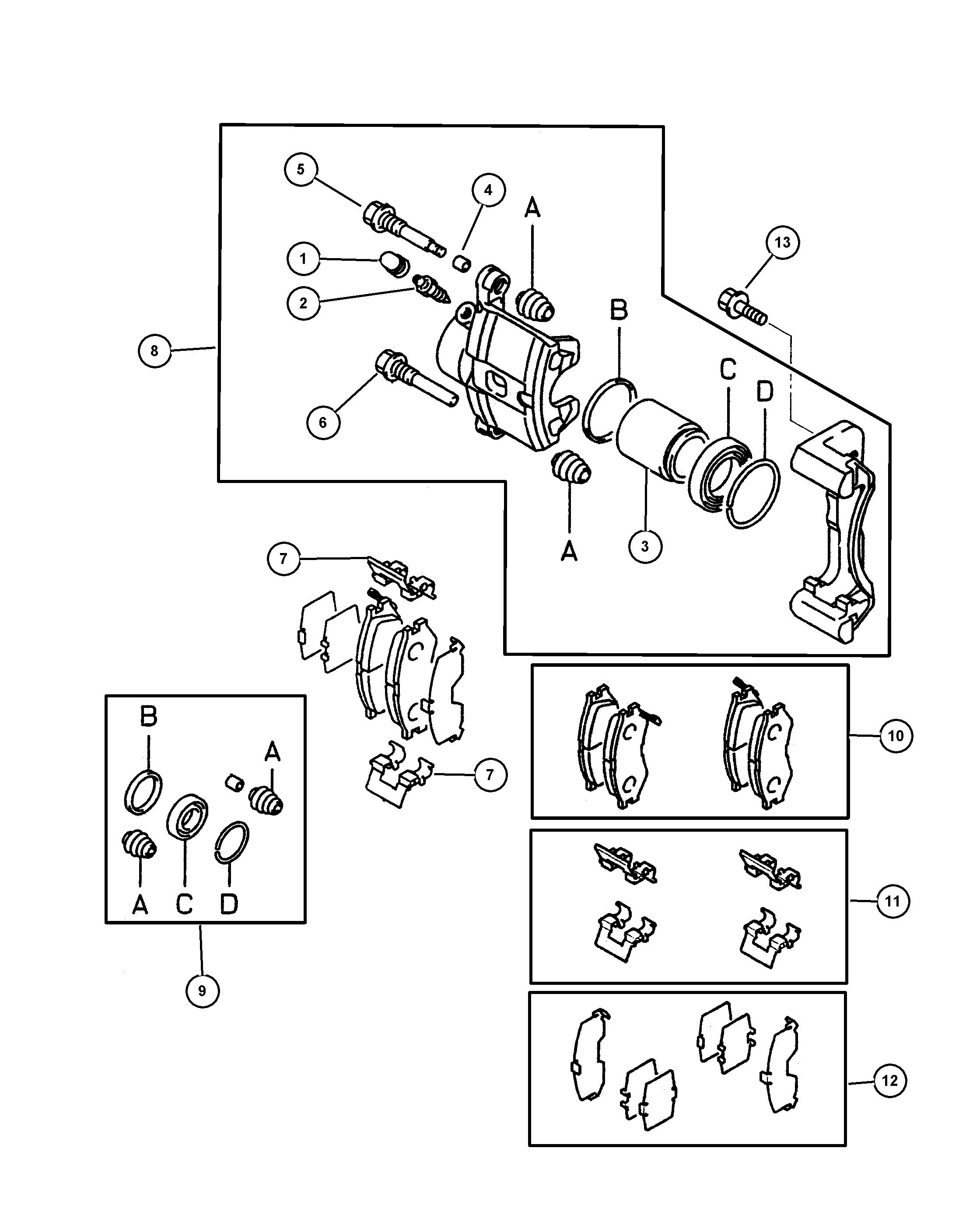 Mitsubishi MR38 9580 - Brake Pad Set, disc brake parts5.com