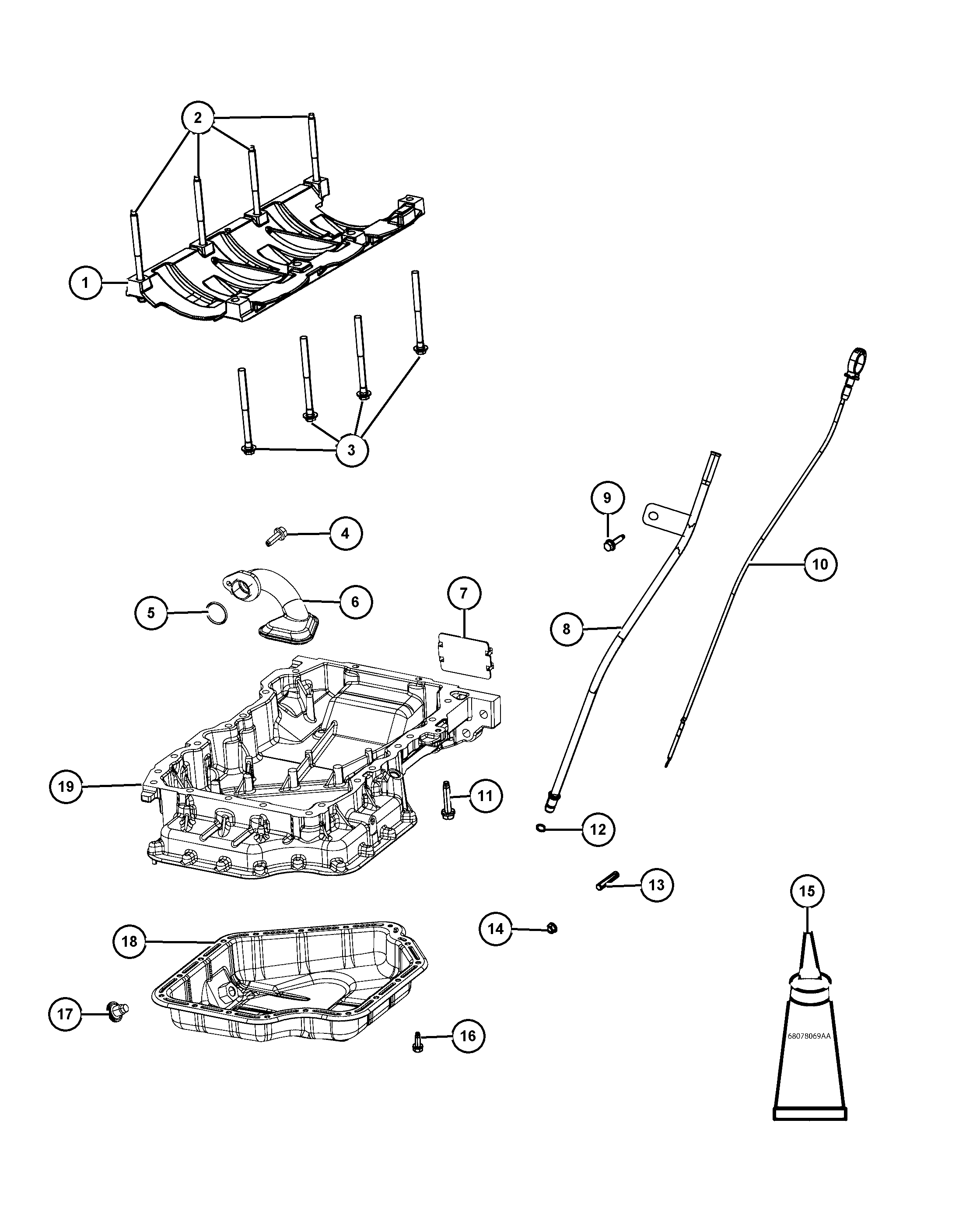 Chrysler 6506 214AA - Sealing Plug, oil sump parts5.com