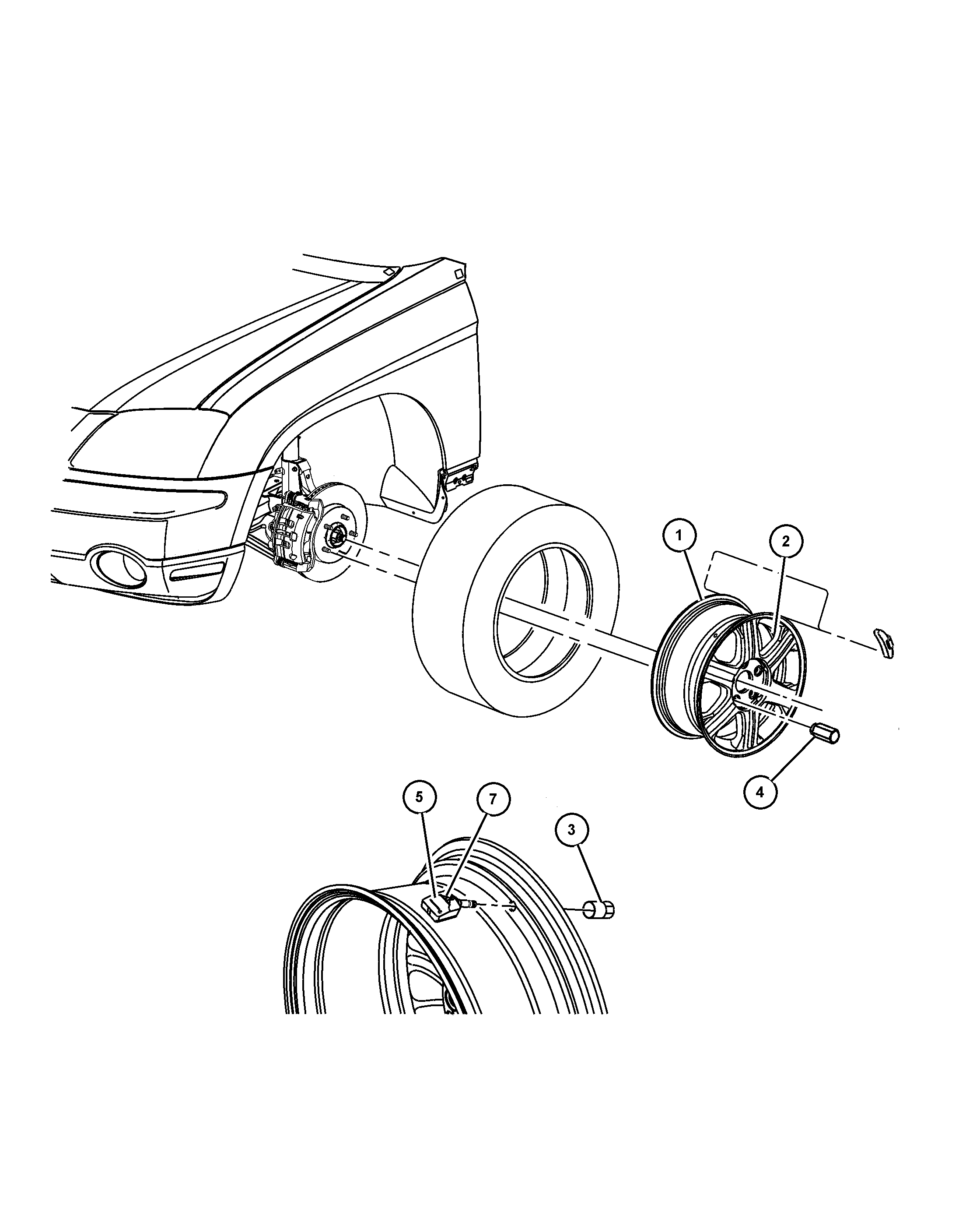 Dodge 52088 990AC - Capteur de roue, syst. de contrôle de pression des pneus parts5.com