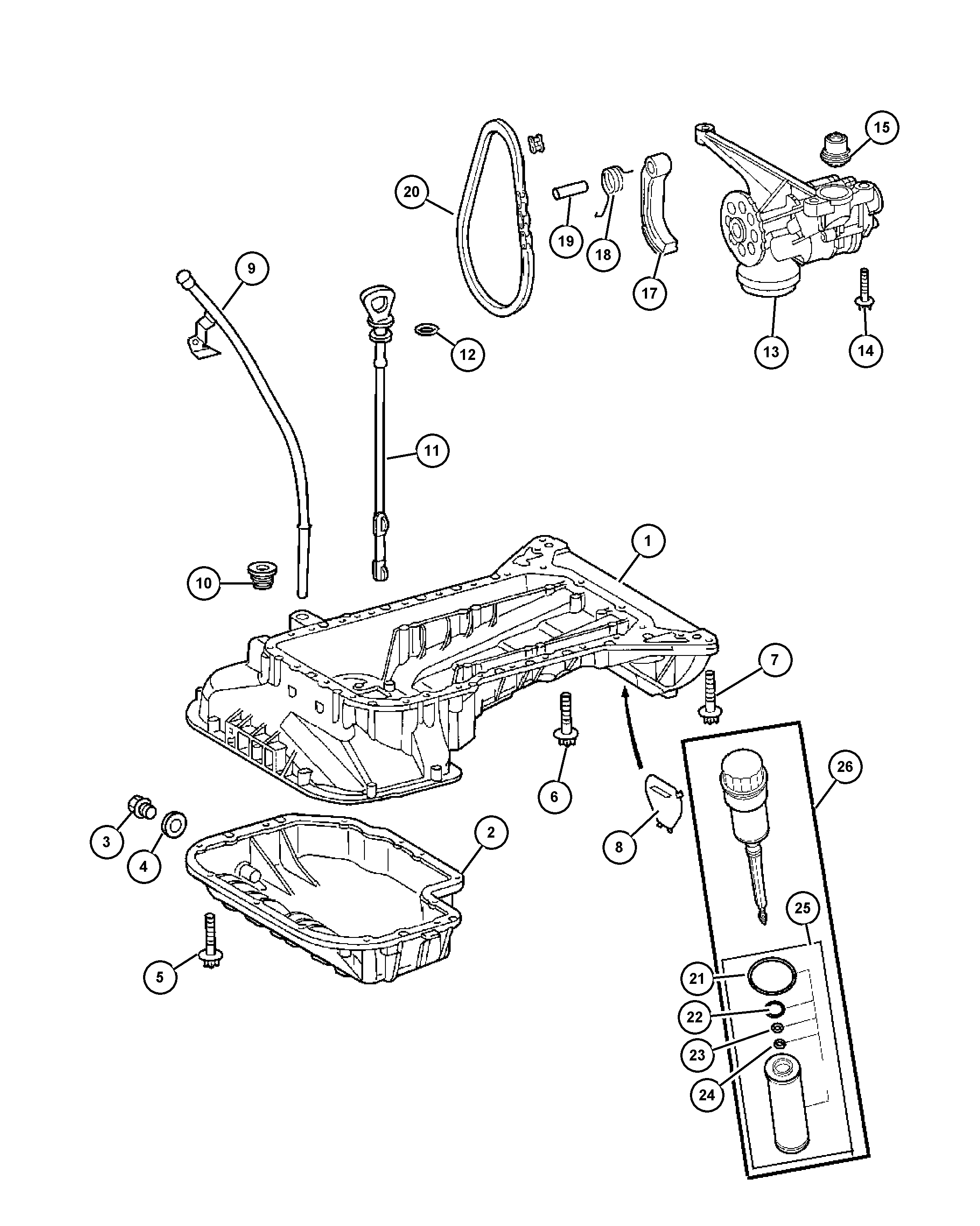 Chrysler 5073 945AA - Sealing Plug, oil sump parts5.com