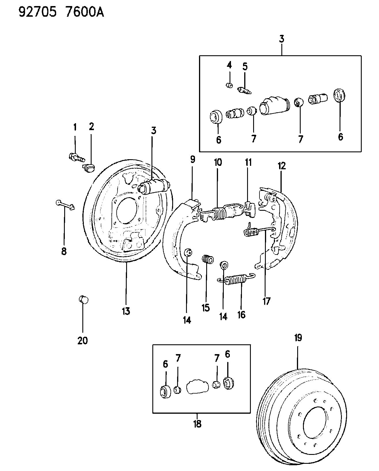 Mitsubishi MB69 9018 - Zestaw szczęk hamulcowych parts5.com