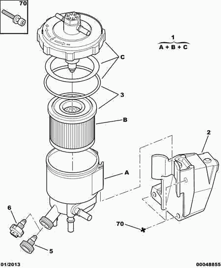 PEUGEOT (DF-PSA) 1901 69 - Kraftstofffilter parts5.com