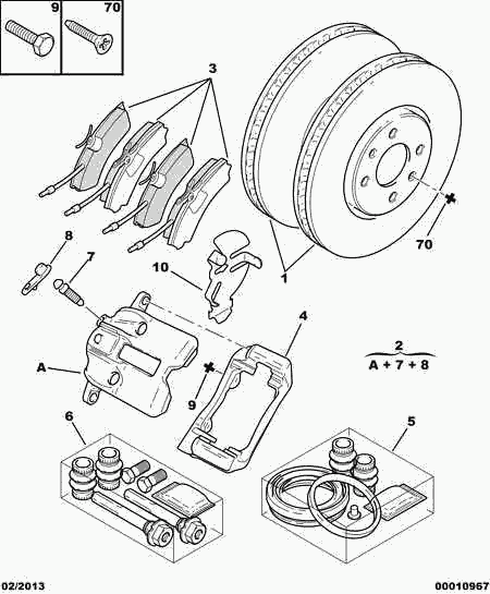 PEUGEOT 4251 55 - Brake Pad Set, disc brake parts5.com