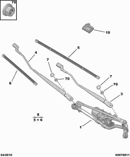 PEUGEOT (DF-PSA) 6423 J2 - Stieracia liżta parts5.com