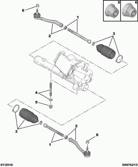 CITROËN 3812.E8 - Inner Tie Rod, Axle Joint parts5.com