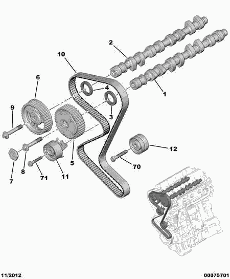 FORD 0829 A9 - Rola intinzator,curea distributie parts5.com