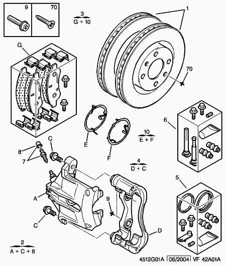 CITROËN (DF-PSA) 4253.42 - Komplet kočnih obloga, disk kočnica parts5.com