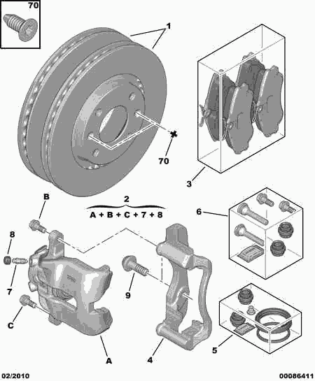 PEUGEOT 4253 80 - Brake Pad Set, disc brake parts5.com