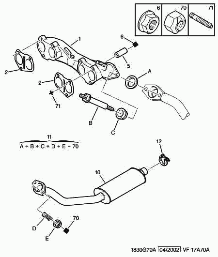 PEUGEOT 0349.H7 - Joint d'étanchéité, collecteur d'échappement parts5.com