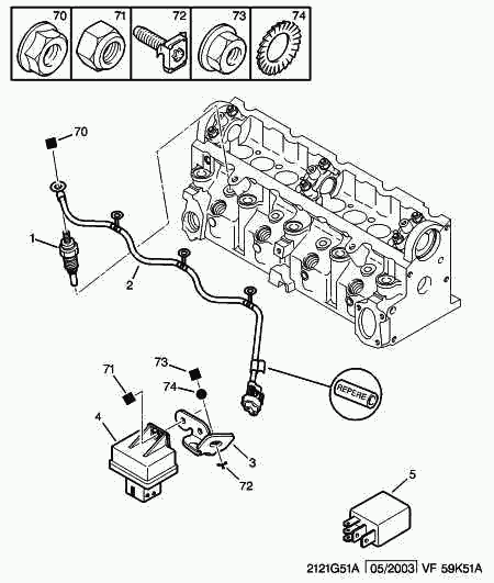 PEUGEOT 5960.69 - Glow Plug parts5.com