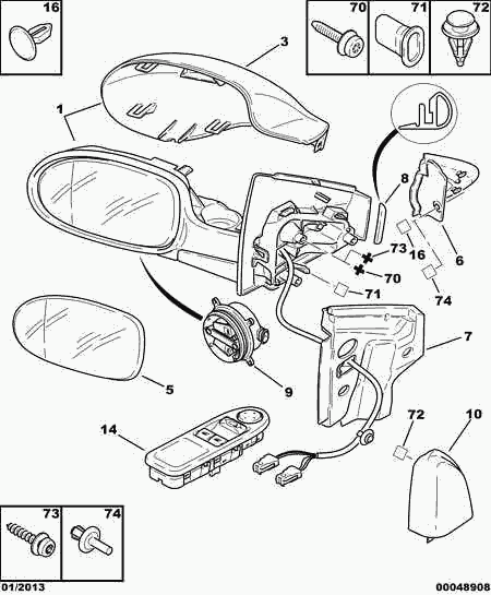 PEUGEOT 6554.Z9 - Interruptor, elevalunas parts5.com