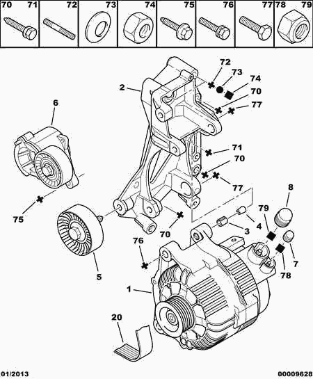 PEUGEOT 5750 YA - Pasek klinowy wielorowkowy parts5.com