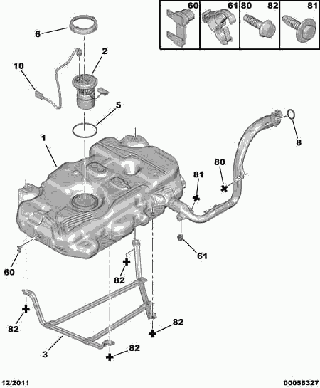 CITROËN 1525 JR - Sensor, nivel de combustible parts5.com