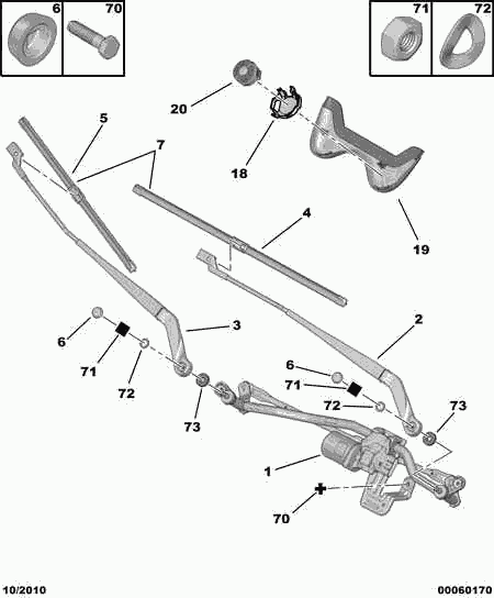 CITROËN/PEUGEOT 6426 PW - Lamela stergator parts5.com