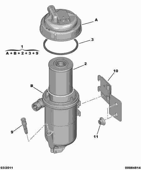 PEUGEOT 16 064 505 80 - Filtru combustibil parts5.com