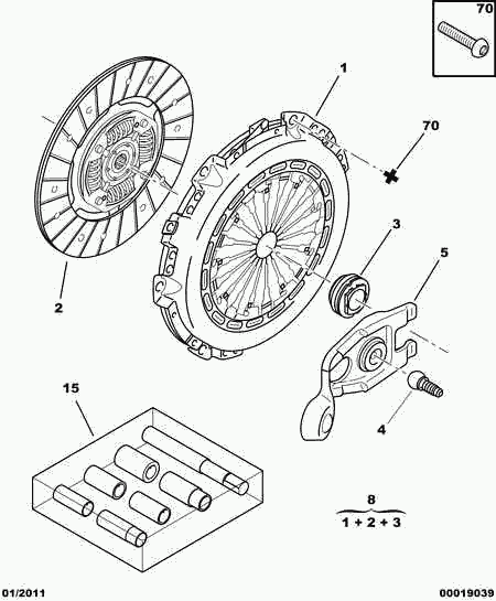 PEUGEOT 2050 R4 - Set ambreiaj parts5.com