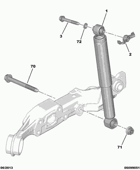 CITROËN (DF-PSA) 5206 Z7 - Amortiguador parts5.com