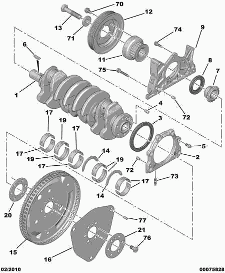 CITROËN 0515.R4 - Řemenice, klikový hřídel parts5.com