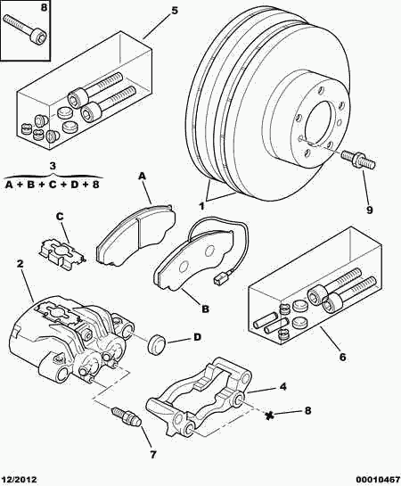 CITROËN 4252 45 - Sada brzdových platničiek kotúčovej brzdy parts5.com