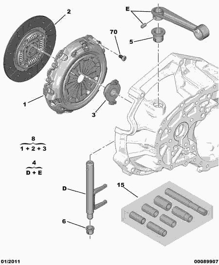 PEUGEOT 2004.Y2 - Debriyaj seti parts5.com