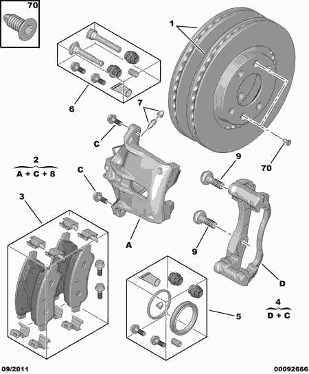 PEUGEOT 4401 P8 - Δαγκάνα φρένων parts5.com