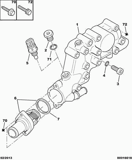 PEUGEOT 1336 Q1 - Termostato, refrigerante parts5.com