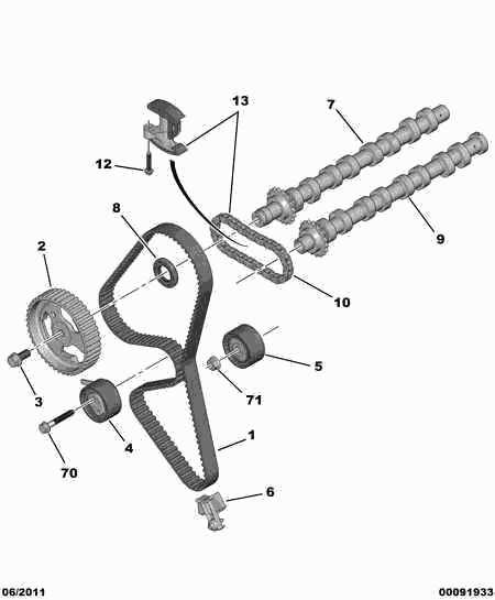 CITROËN 0816.F7 - Pasek rozrządu parts5.com