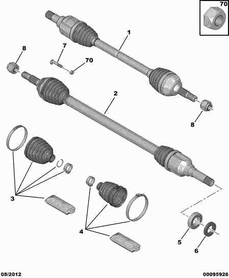 CITROËN/PEUGEOT 3293 35 - Manžetna, pogonsko vratilo parts5.com