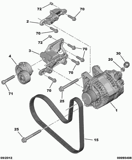 CITROËN 96 758 744 80 - Поликлиновой ремень parts5.com