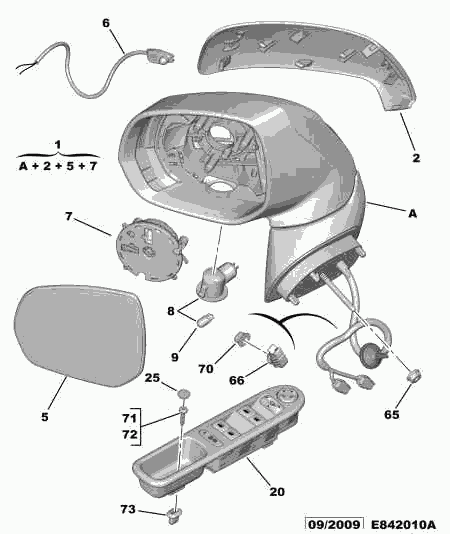 CITROËN 8151 JV - Κρύσταλλο καθρέφτη, εξωτ. καθρέφτης parts5.com