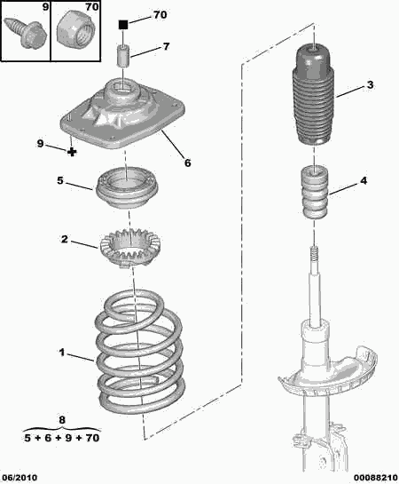 CITROËN 5038 E9 - Тампон на макферсън parts5.com