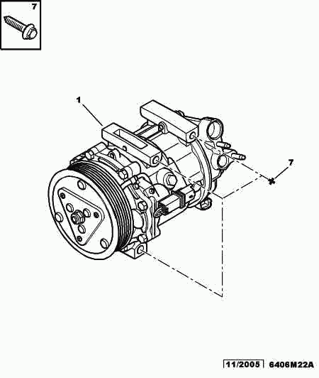 PEUGEOT 6453.WW - Compressor, air conditioning parts5.com