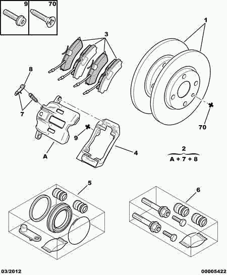 PEUGEOT 4401 A6 - Тормозной суппорт parts5.com