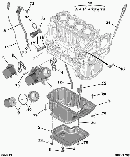 FORD 1104.36 - Gasket Set, oil cooler parts5.com