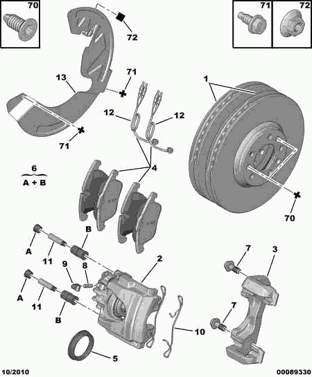 CITROËN 4401 R6 - Kočno sedlo parts5.com